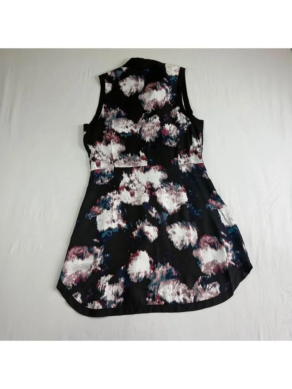 RVCA Sleeveless Collared Button Front Dress Tunic Abstract Print Size M - Picture 2 of 4